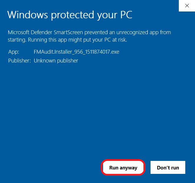 Windows protect your PC