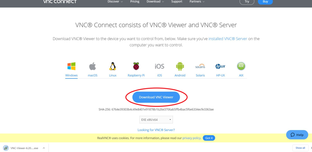 download VNC viewer