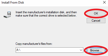 Downloaded the printer driver and select the driver file