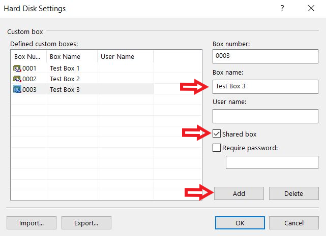 Hard Disk Settings