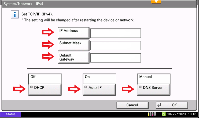 IPv4-settings