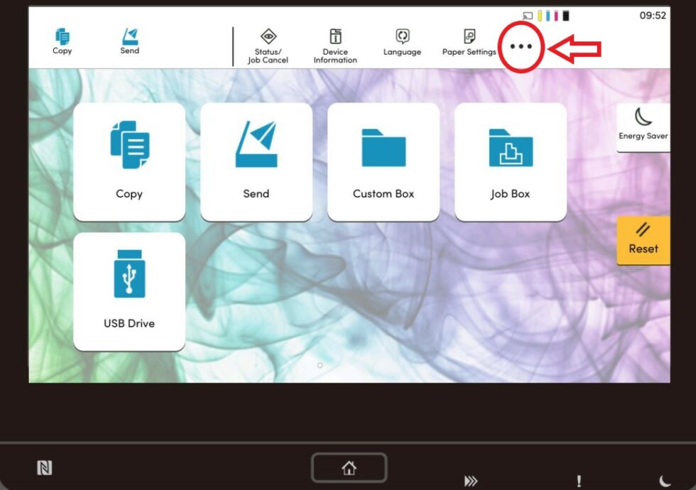How to find your IP address on the Kyocera TASKalfa xxx4 copier