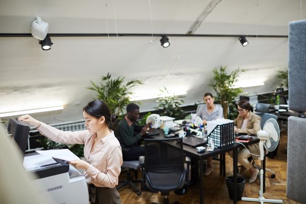 Business printer in office