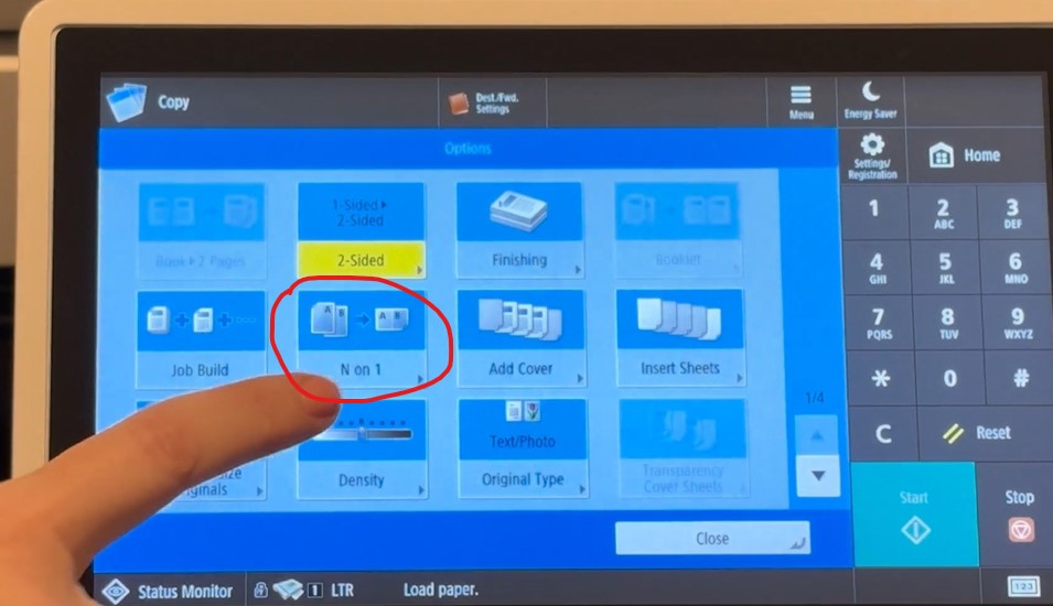 How to copy ID card both sides on one page | Canon MFP