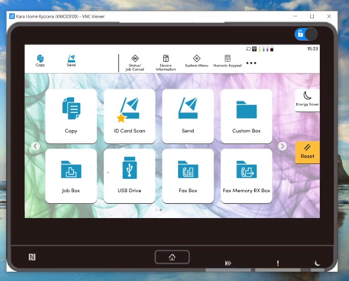 Kyocera printer icons Add or Remove on the Kyocera TASKalfa
