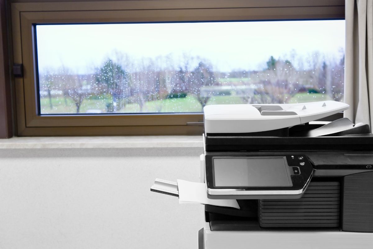 Black and white photocopier image
