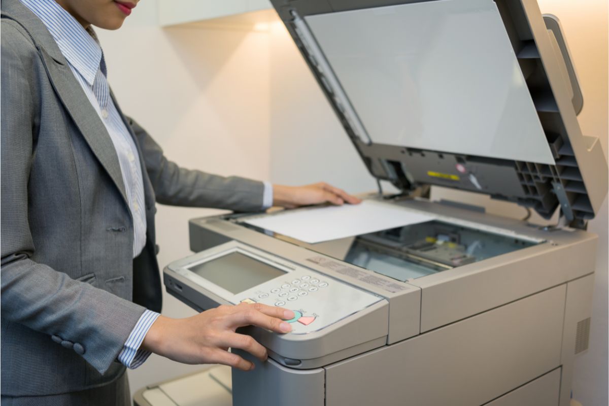 black and white photocopy machine