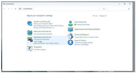 Control Panel Windows 11 Devices and Printers
