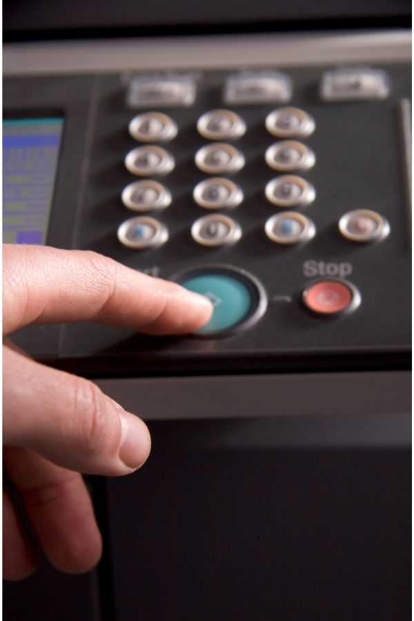 Copier Panel Up Close in Rochester Business